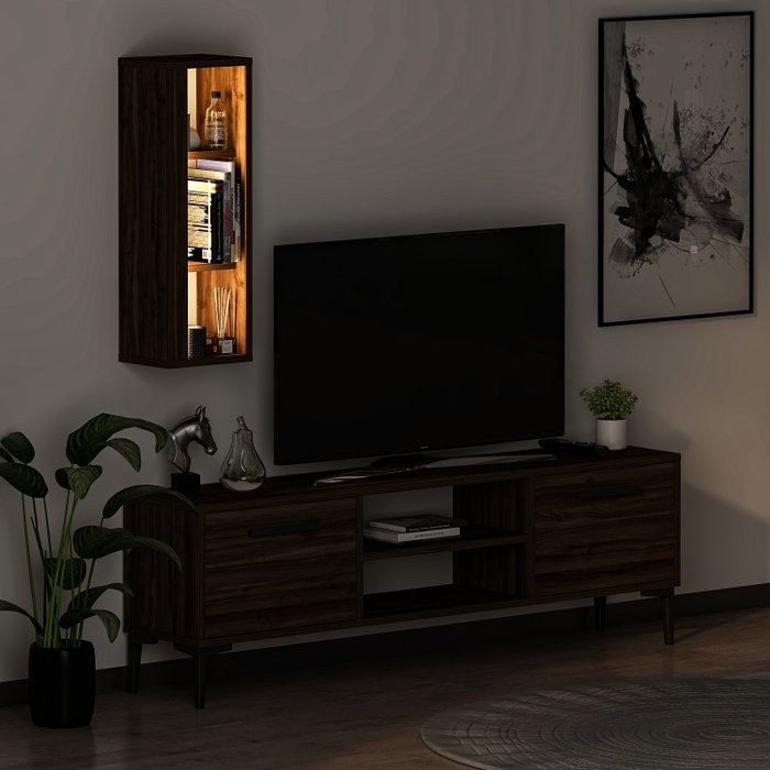 Hanah Home Soporte para TV Bien - Walnut Hanah Home Soporte para TV Bien - Walnut